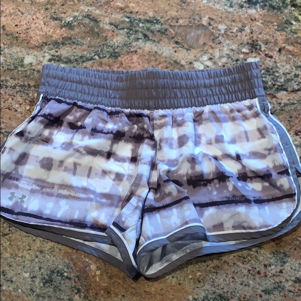 Under Armour grey patterned athletic shorts